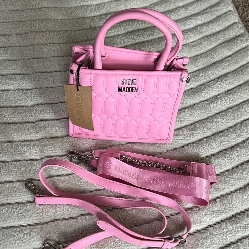 Steve Madden Pink Mini Quilted Bag